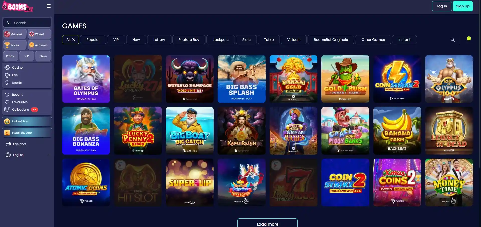 boomsbet games